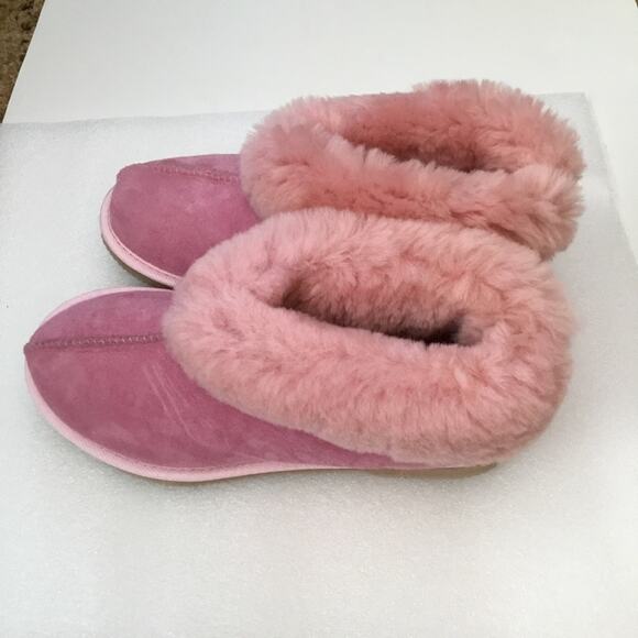 Mr. Sheepskin Pink Sheepskin Slippers - Picture 5 of 8